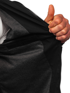 Черно мъжко преходно яке Bolf 7342