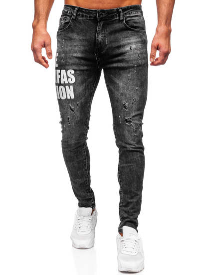 Черни мъжки дънки slim fit Bolf TF291