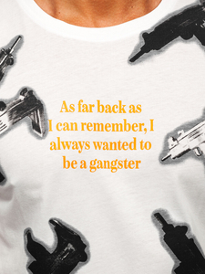 Бяла памучна мъжка тениска с щампа Bolf MPO3471