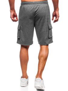 Мъжки къси анцузи в графит, бойни панталони Bolf 8K1501