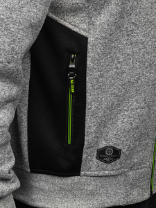 Сив мъжки суитшърт-яко със стояща яка Bolf TC1232