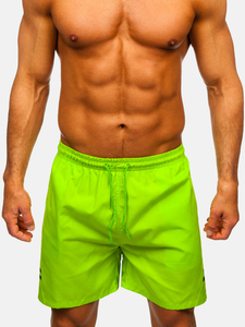 Неоново зелени мъжки бански шорти Bolf QD29