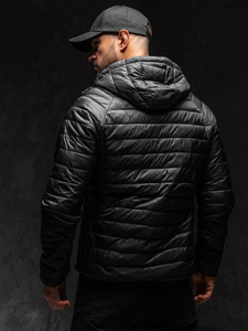 Мъжко демисезонно ватирано яке в черен цвят Bolf 58M13021A1