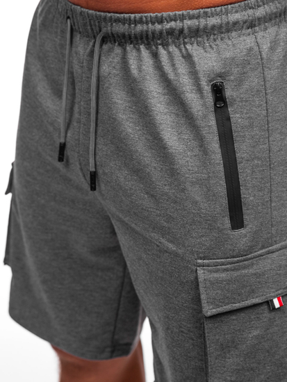 Мъжки къси анцузи в графит, бойни панталони Bolf 8K1501