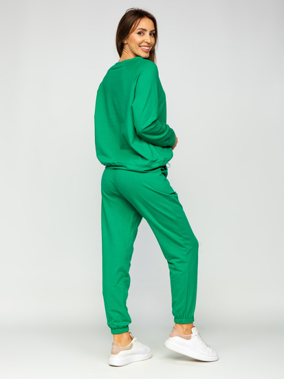 Зелен дамски анцуг с апликации Bolf 52308