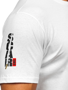 Бяла памучна тениска Bolf 14709