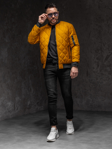 Камел демисезонно мъжко ватирано бомбър яке Bolf MY-01A1