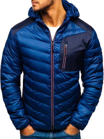 Мъжко преходно яке спортно тъмносиньо Bolf 1901