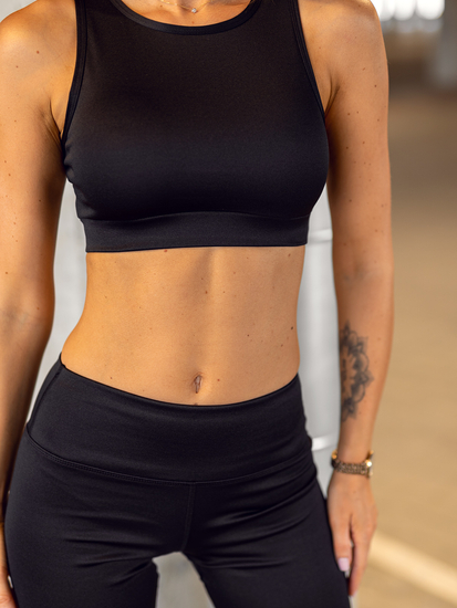 Черен дамски спортен комплект от две части Bolf XL014A