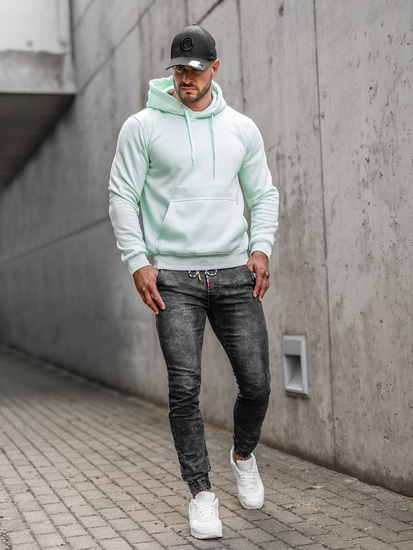 Ментов мъжки суитшърт с качулка с джоб тип кенгуру Bolf 2009A