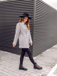 Дамско палто бяло Bolf 6011-1