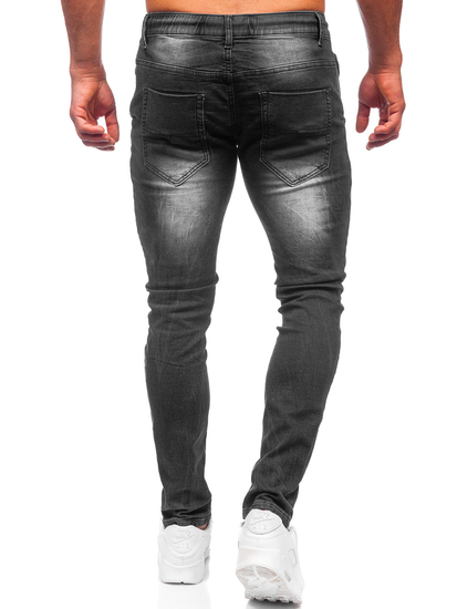 Черни панталони дънкови мъжки тип regular fit Bolf MP004N