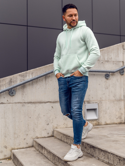 Ментов мъжки суитшърт с качулка с джоб тип кенгуру Bolf 2009A