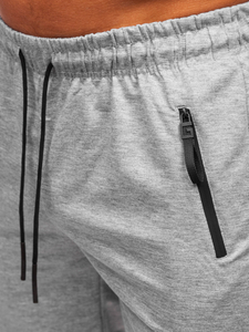 Сиви мъжки спортни къси панталони Bolf JX806