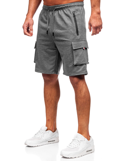 Мъжки къси анцузи в графит, бойни панталони Bolf 8K1501