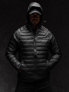 Мъжко демисезонно ватирано яке в черен цвят Bolf 58M13021A1