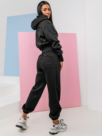 Черен дамски спортен комплект от две части Bolf 8C79