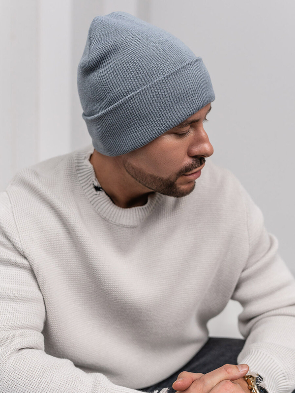 Сива зимна мъжката шапка YW09004M