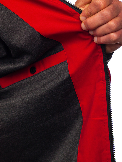 Червено мъжко преходно яке Bolf 7342
