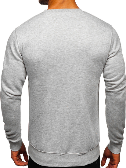 Мъжки суитшърт без качулка сив Bolf 2001