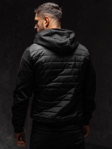 Черно мъжко преходно яке Bolf KS2232