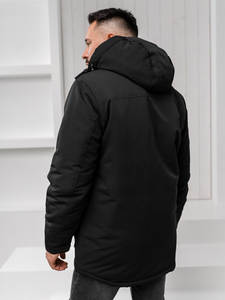 Черно мъжко зимно яке тип парка Bolf 22M323A1