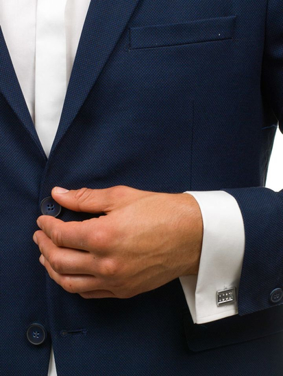 Бутонели, копчета за ръкавели сребрист цвят Bolf S031